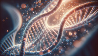 Microscopic image of DNA strands with broken structure helical patterns Genetic Mutation, Chromosomal Anomaly, Genetic Defect, DNA Variation, Genetic Aberration