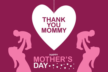 Happy Mother's Day. banner, Greeting card, poster