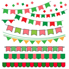 Set of Christmas decoration banners