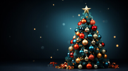 Christmas tree background ,Have empty space,generate ai