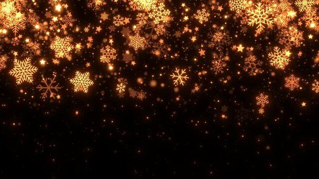 winter snow flakes overlay background particles video