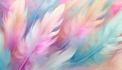 Abstract Feather Background Art Illustration - obrazy, fototapety, plakaty