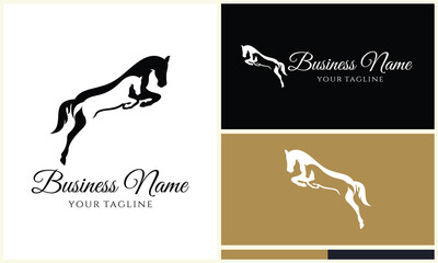 horse and foal logo template