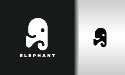 simple elephant head logo