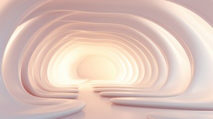 tunnel of glowing arcs.