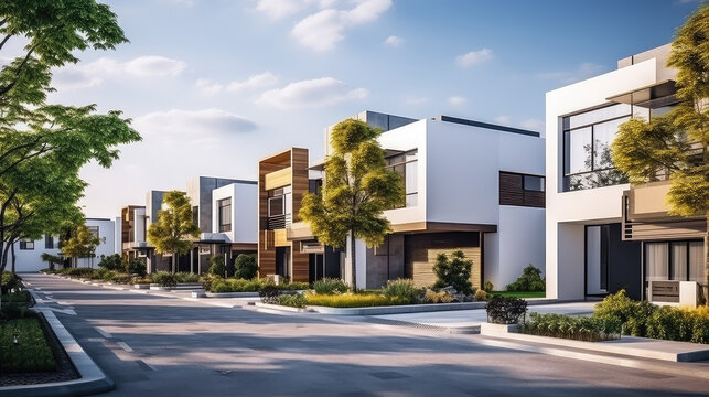 Luxury housing projects, featuring modern townhouses and villas. Explore investment opportunities in the real estate market with property listings.