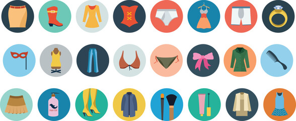 Vector icon pack free download. Fashion icons vector