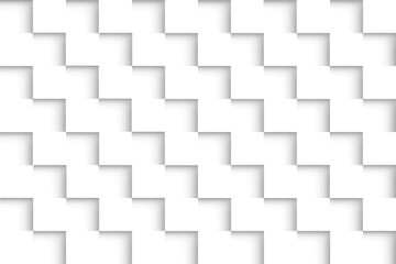 Random offset white square cube boxes block background .