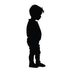 Baby Silhouette on White Background