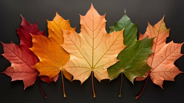 fall leaves. Generative AI