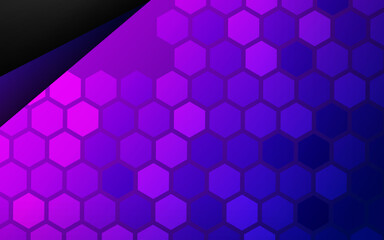 Abstract 3D dark background with purple and blue gradient.