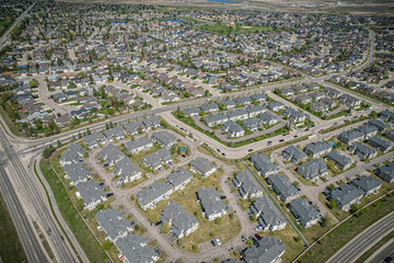 Aerial of the Lakewood Suburban Centre Neighborhood in Saskatoon