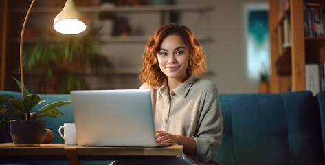 person working on laptop in cafe
