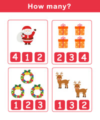 Counting Game for Preschool Children. Math Activities for Kids. Math activities for toddlers to practice early math concepts.