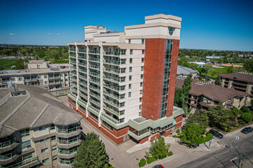 Aerial of the Nutana Suburban Centre Neighborhood in Saskatoon