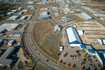 Aerial of the Marquis Industrial Neighborhood in Saskatoon