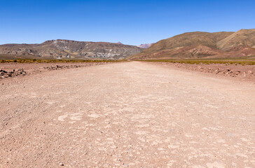 Traveling the famous Ruta40 in the scenic Argentinian highlands - fantastic views while driving through colorful and remarkably shaped mountains and watching wildlife in high altitude in South America