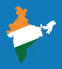 Political map of Republic of India