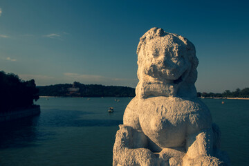 Summer Palace in Beijing.  Imperial garden in the Qing dynasty. Chinese ancient buildings. Jin...