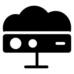 Storage database icon symbol vector image. Illustration of the cloud storage management design image