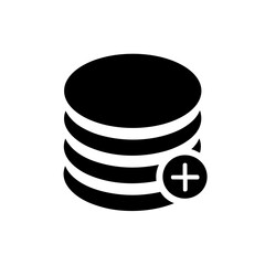 Storage database icon symbol vector image. Illustration of the cloud storage management design image