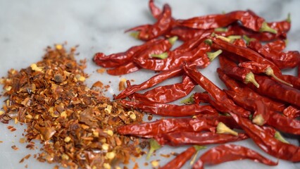 Spicy red chilli - cut and cook with chilli to make cuisine dishes spicy - Indian and meditarranean...
