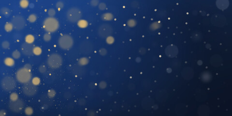 raindrops on window with gold bokeh background on blue