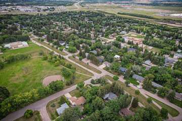 Aerial of the Montgomery Place Neighborhood in Saskatoon