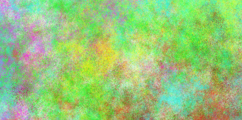 Small green leaves float on the surface of the pond. Ground with Moss. Fantastic Artistic photo Aerial view of autumn tree tops