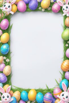 easter eggs border