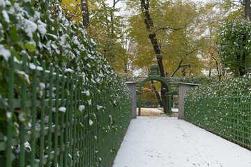  St. Petersburg, Russia, October 28, 2023. Alley of the Summer Garden in late autumn.              ...