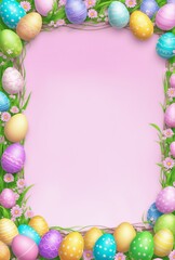 easter eggs border
