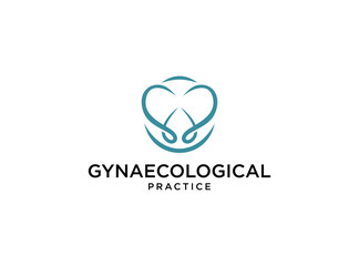 gynaecological or female genital health logo design - obrazy, fototapety, plakaty