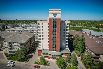 Aerial of the Nutana Suburban Centre Neighborhood in Saskatoon