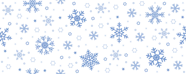 Fotobehang blue christmas seamless snowflake background isolated vector illustration © krissikunterbunt