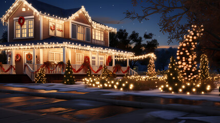Fototapeta na wymiar The Magic of Christmas Lights