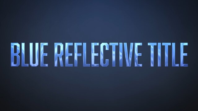 Reflective Glass Blue Water Title Intro