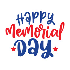 Memorial Day quote lettering banner with stars. Celebration design for american holiday - Remember and honor, with USA flag in star and text on white background. Vector illustration