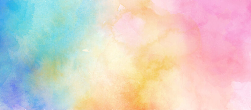 Light an hand drawn watercolor splashes with watercolor background, Color splashing on paper with watercolor splashes, Beautiful and colorful soft watercolor background with multicolor texture grunge.