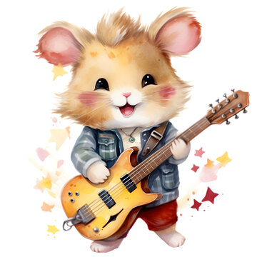Cartoon mouse singing