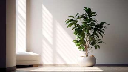 A concept that combines minimalist interior design with elements of nature, such as indoor plants and natural light.