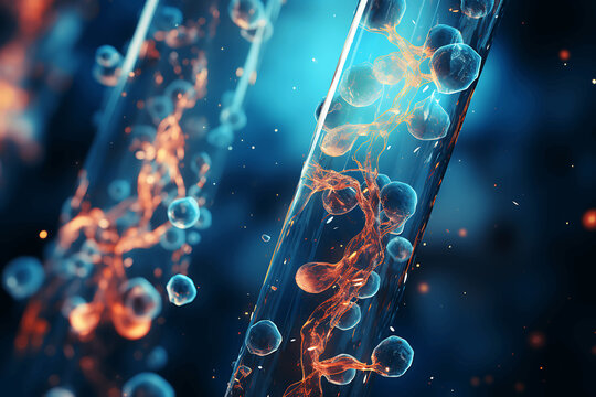 Ilustraci&oacute;n de virus, bacterias y c&eacute;lulas