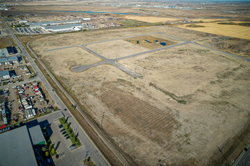 Aerial of the Marquis Industrial Neighborhood in Saskatoon