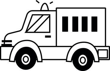 Line Editable Icons. Vector illustration in modern thin line style of transport icons types: bus, truck