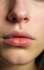Naklejka premium Close-up of the woman's lips