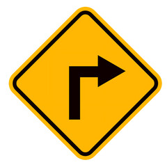 yellow road sign isolated on transparent background png 