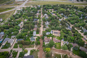 Aerial of the Montgomery Place Neighborhood in Saskatoon