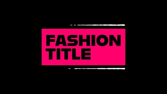 Trendy Fashion Kinetic Typography Intro Title