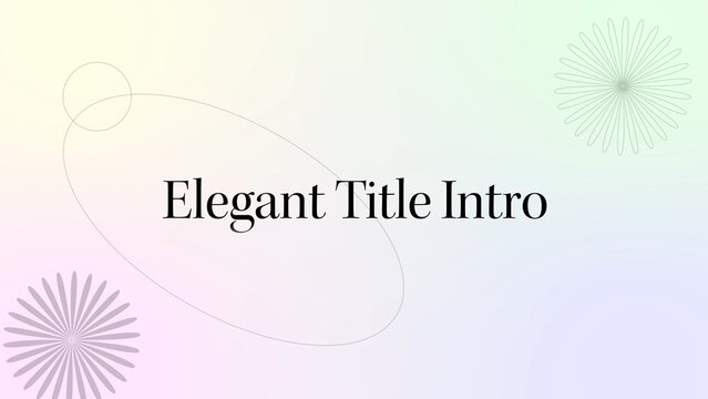 Elegant Gradient Smooth Shapes Title Intro