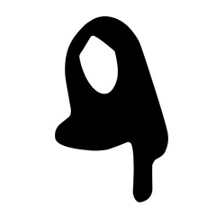 hijab silhouette icon